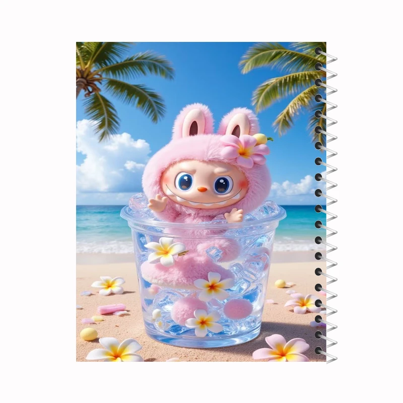 دفتر مشق 60 برگ ملیچک طرح لبوبو کد 006