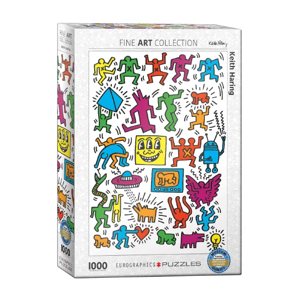 پازل 1000 تکه یوروگرافیکس پازلز مدل Keith Haring - Collage