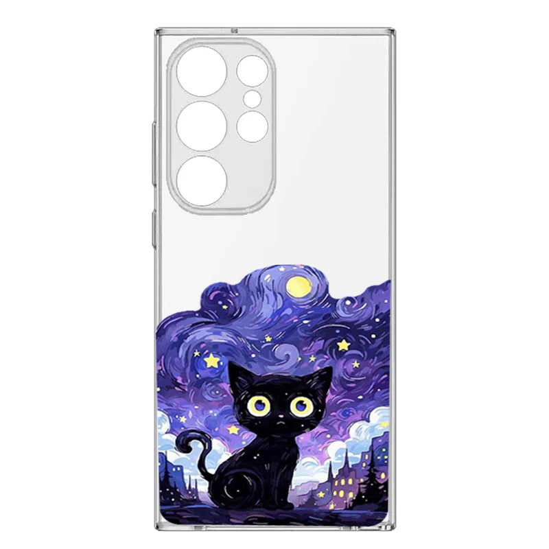 کاور طرح Purple Cat  مناسب برای گوشی موبایل سامسونگ Galaxy S23 Ultra 
