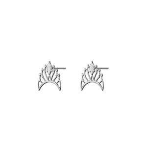 گوشواره نقره زنانه ترمه 1 طرح تاج کد E512