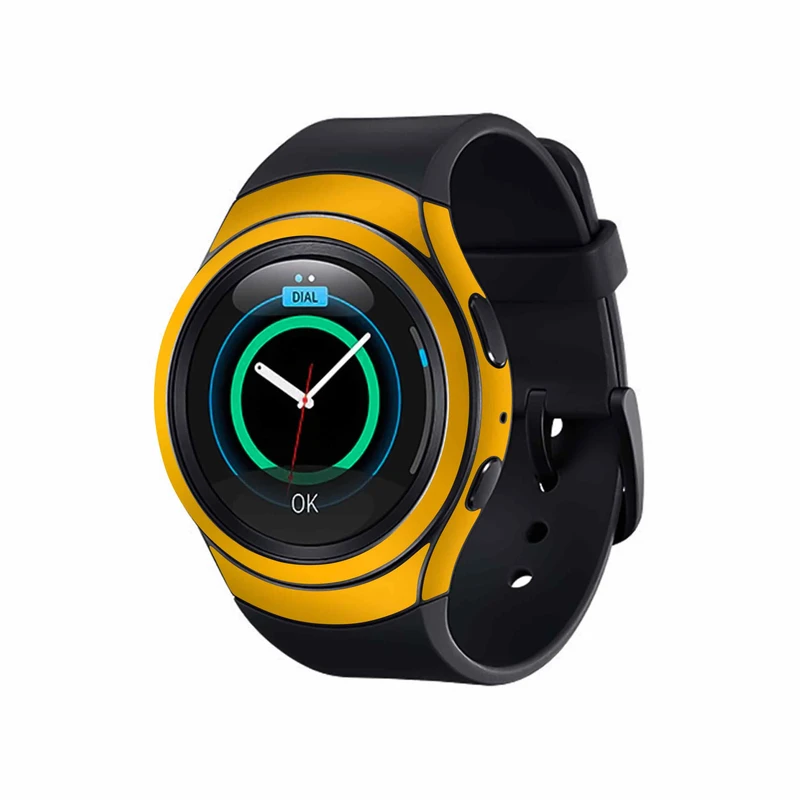 برچسب ماهوت طرح Matte-Deep-Mustard مناسب برای ساعت هوشمند سامسونگ Galaxy Gear S2