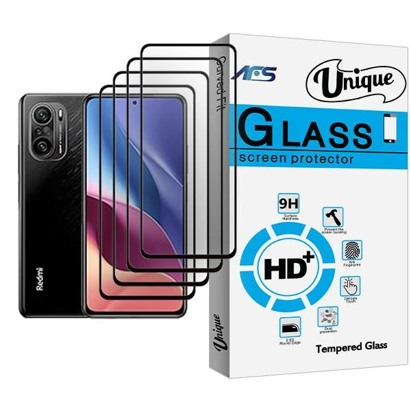 محافظ صفحه نمایش ای اف اس مدل Unique Glass MIX004 مناسب برای گوشی موبایل شیائومی Redmi K40 Pro+ بسته چهار عددی
