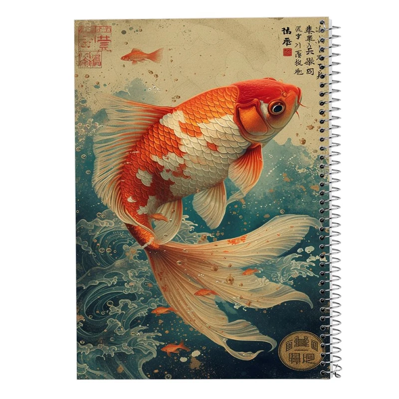 دفتر شطرنجی 50 برگ مدوپد طرح ماهی کد DF16017