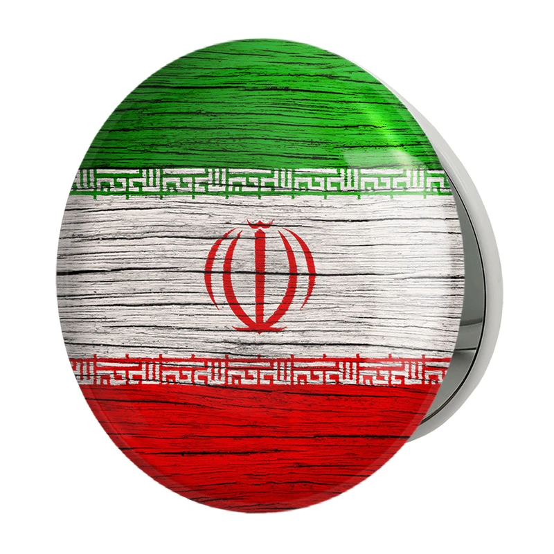 آینه جیبی خندالو طرح پرچم ایران مدل تاشو کد 20519 
