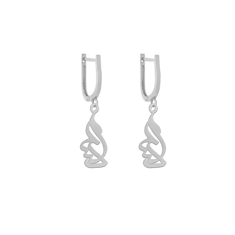 گوشواره نقره زنانه لیردا مدل اسم دلسا gosh sss delsa70