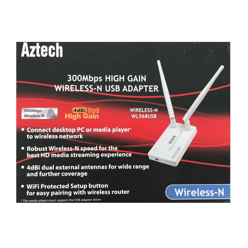 کارت شبکه بی سیم آزتچ مدل WL568usb 300mbps High Gain