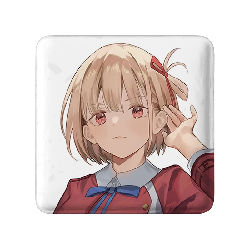 مگنت خندالو طرح چیساتو انیمه لیکوریس ریکویل Lycoris Recoil  مدل مربعی کد 22986