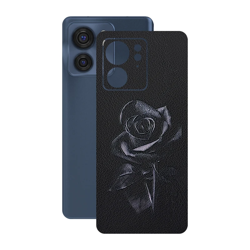 برچسب پوششی ریمکس مدل Leth طرح رز مشکی مناسب برای گوشی موبایل موتورولا Edge 40