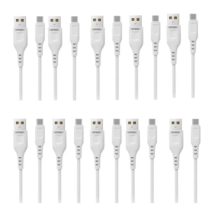 کابل تبدیل USB به microUSB دنمن مدل D01V طول 1 متر بسته 10 عددی