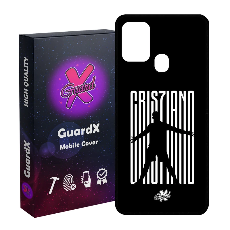 کاور گارد ایکس طرح CR7 مدل Glass10115 مناسب برای گوشی موبایل سامسونگ Galaxy M31 / M31 Prime / F41