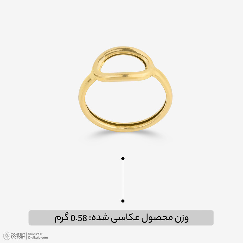 انگشتر طلا 18 عیار زنانه ناریا مدل پروفیلی DE23-4  - 8