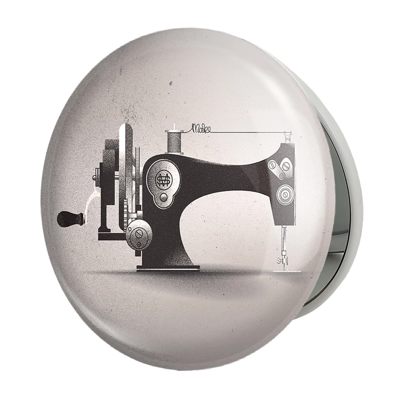 آینه جیبی خندالو طرح چرخ خیاطی مدل تاشو کد 28000 