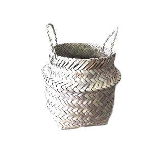 گلدان حصیربافی مدل کوزه ای 01