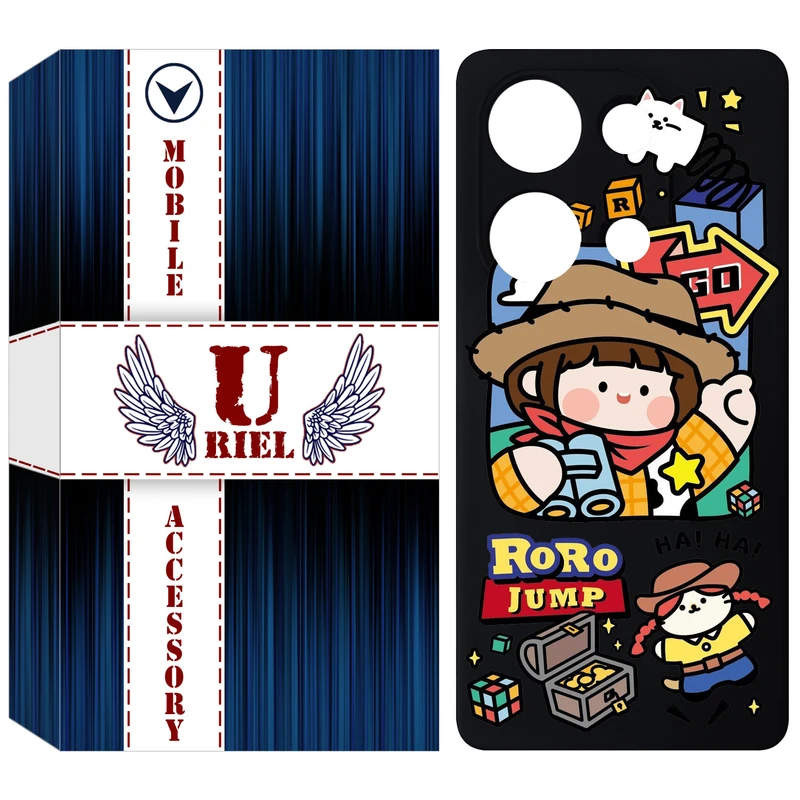 کاور یوریل مدل KSH کد 29 طرح دختر خوشحال مناسب برای گوشی موبایل شیائومی Redmi Note 14S