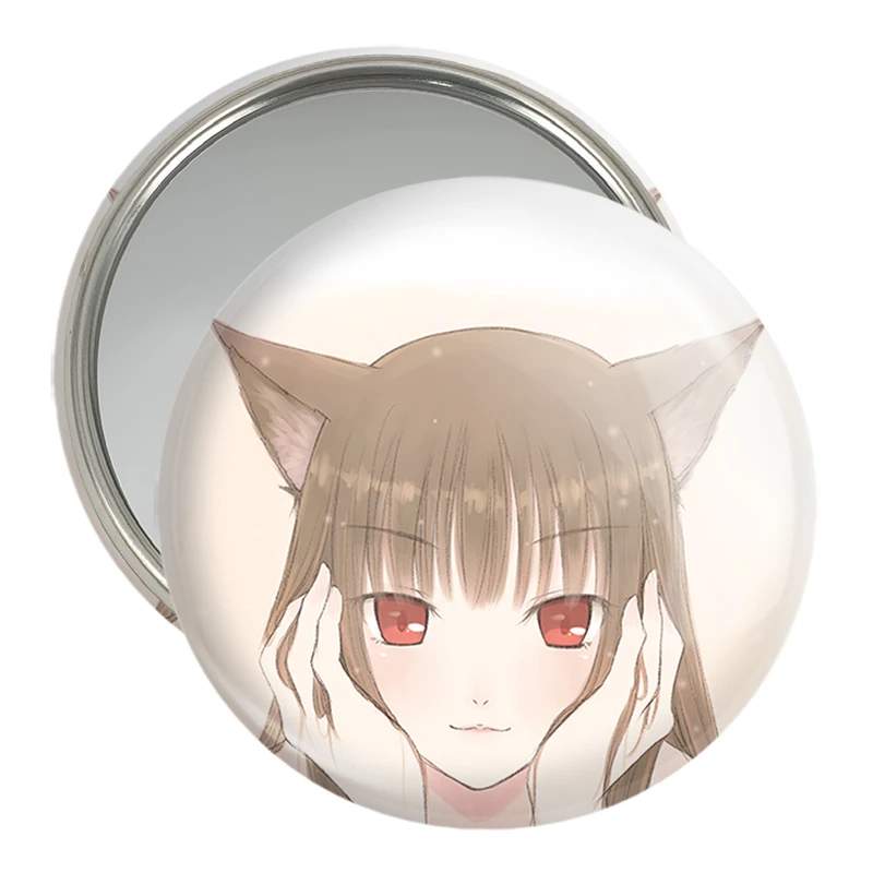 آینه جیبی خندالو مدل هولو انیمه ادویه و گرگ کد 36160