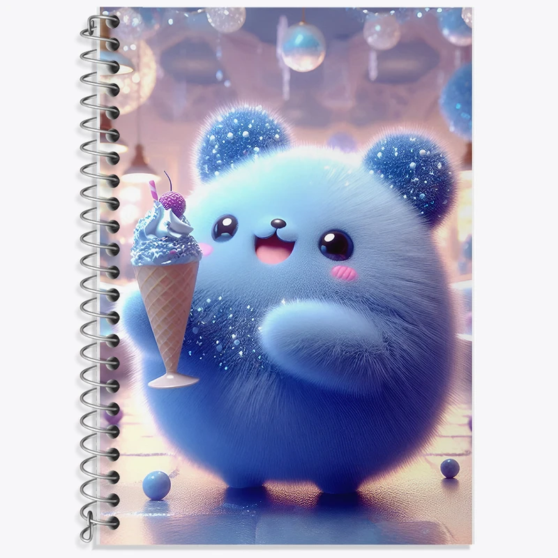 دفتر زبان 50 برگ خندالو مدل سه خط طرح خرس کیوت کد F6070