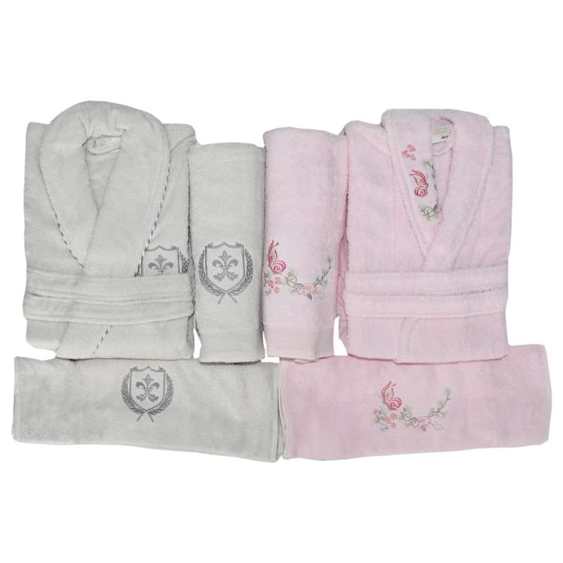  سرویس حوله پالتویی 6 تکه کریستال مدل Kr-33494
