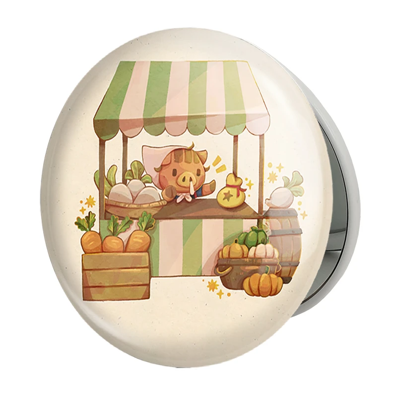 آینه جیبی خندالو طرح بازی انیمال کراسینگ (Animal Crossing) مدل تاشو کد 32664