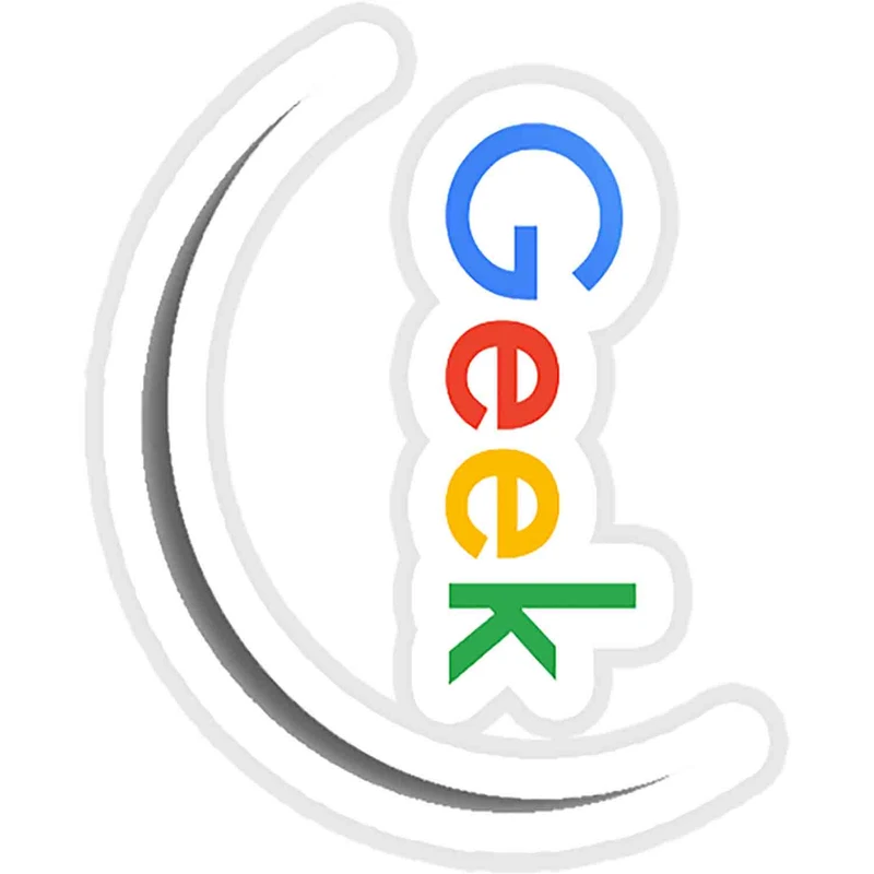 استیکر لپ تاپ طرح geek-google-badge کد ST726