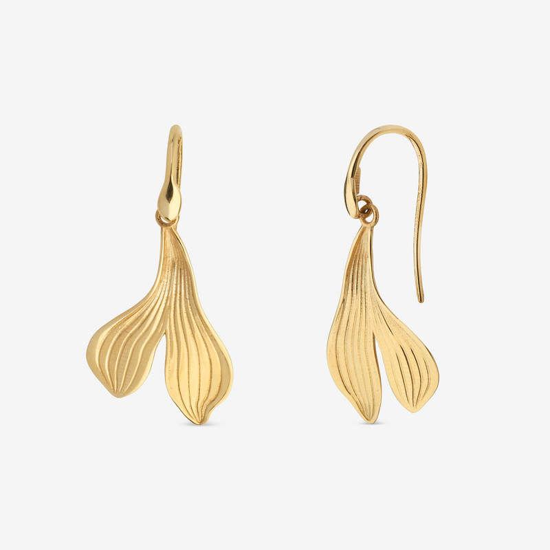 گوشواره عصایی طلا 18 عیار زنانه گلدم مدل E125008