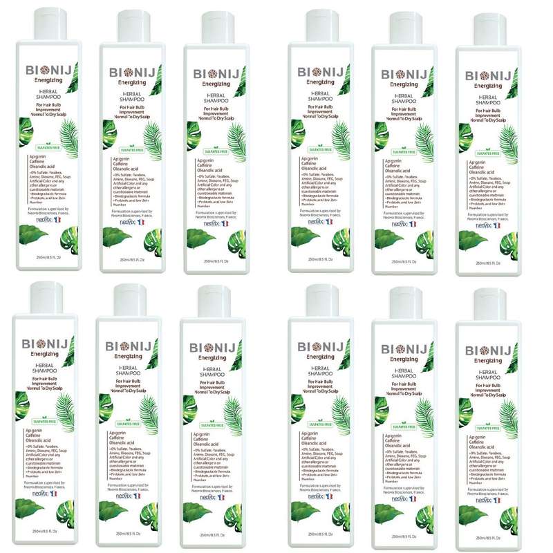 شامپو تقویت کننده مو بیونیج مدل Energizing حجم 250 میلی لیتر بسته 12 عددی
