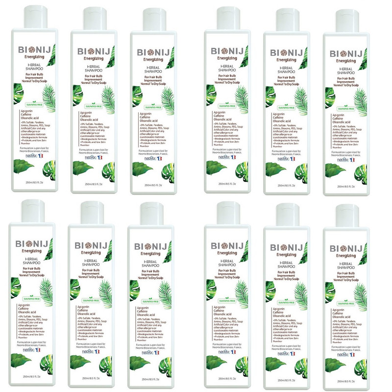 شامپو تقویت کننده مو بیونیج مدل Energizing حجم 250 میلی لیتر بسته 12 عددی