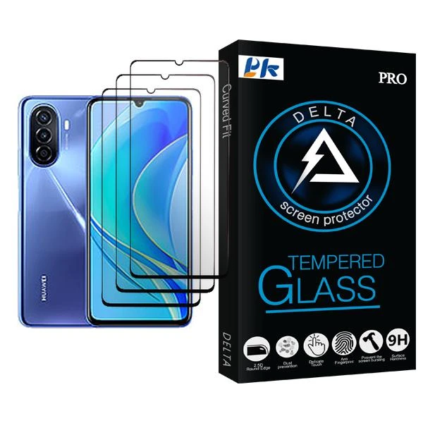 محافظ صفحه نمایش سرامیکی پی کی مدل Delta Glass3 مناسب برای گوشی موبایل هوآوی nova Y70 Plus بسته سه عددی
