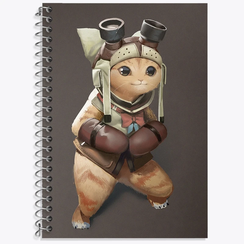 دفتر زبان 50 برگ خندالو مدل دو خط طرح بازی شکارچی هیولا (Monster Hunter) کد 33272