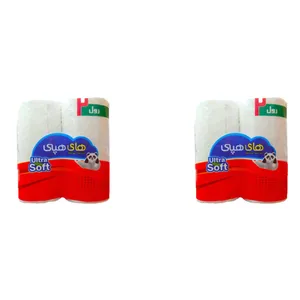 دستمال حوله ای های هپی مدل ultra soft مجموعه 2 عددی