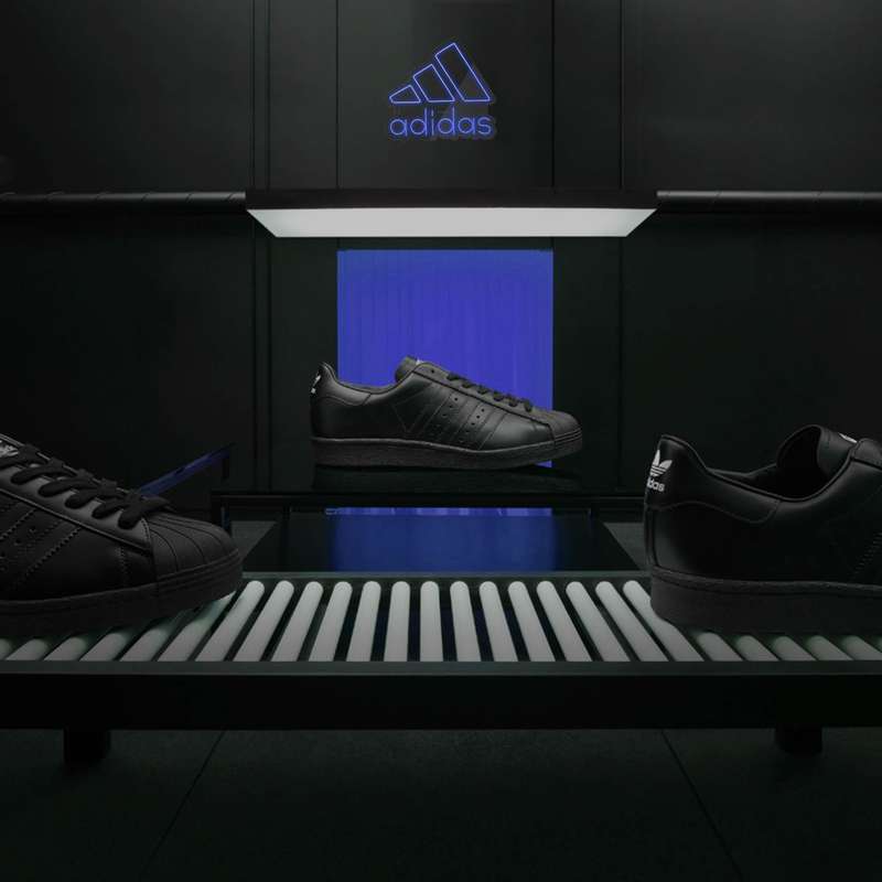 چراغ دیواری نئون دیزاین طرح Adidas-Text-BL_BL