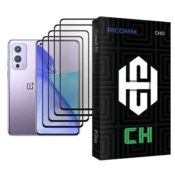محافظ صفحه نمایش ریکام مدل CH Glass MIX004 مناسب برای گوشی موبایل وان پلاس 9 بسته چهار عددی