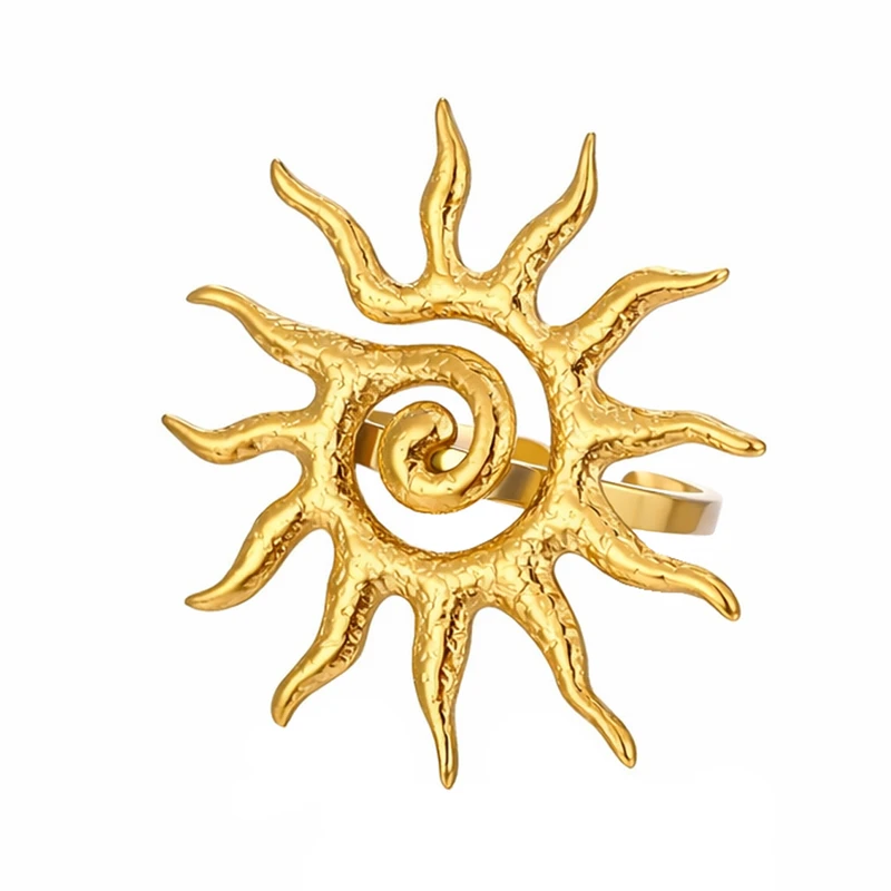 انگشتر زنانه مدل خورشید مارپیچ LUX0564