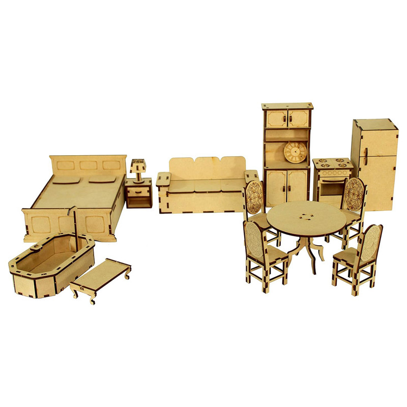 ساختنی مدل ماکت خانه عروسکی کد M156 مجموعه 13 عددی