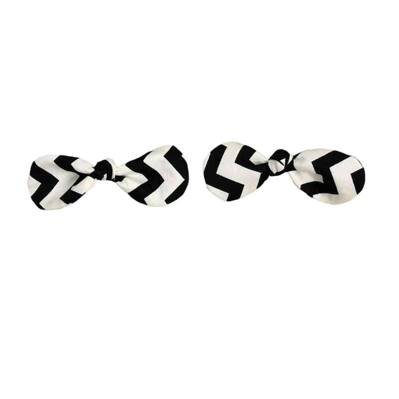 گیره مو دخترانه مدل پاپیون گره ای کد 24 مجموعه 2 عددی
