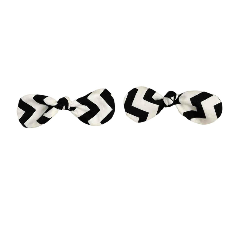 گیره مو دخترانه مدل پاپیون گره ای کد 24 مجموعه 2 عددی