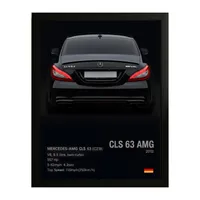 تابلو طرح سی&zwnj;ال&zwnj;اس 63 CLS63 کد 01 فریم مشکی
