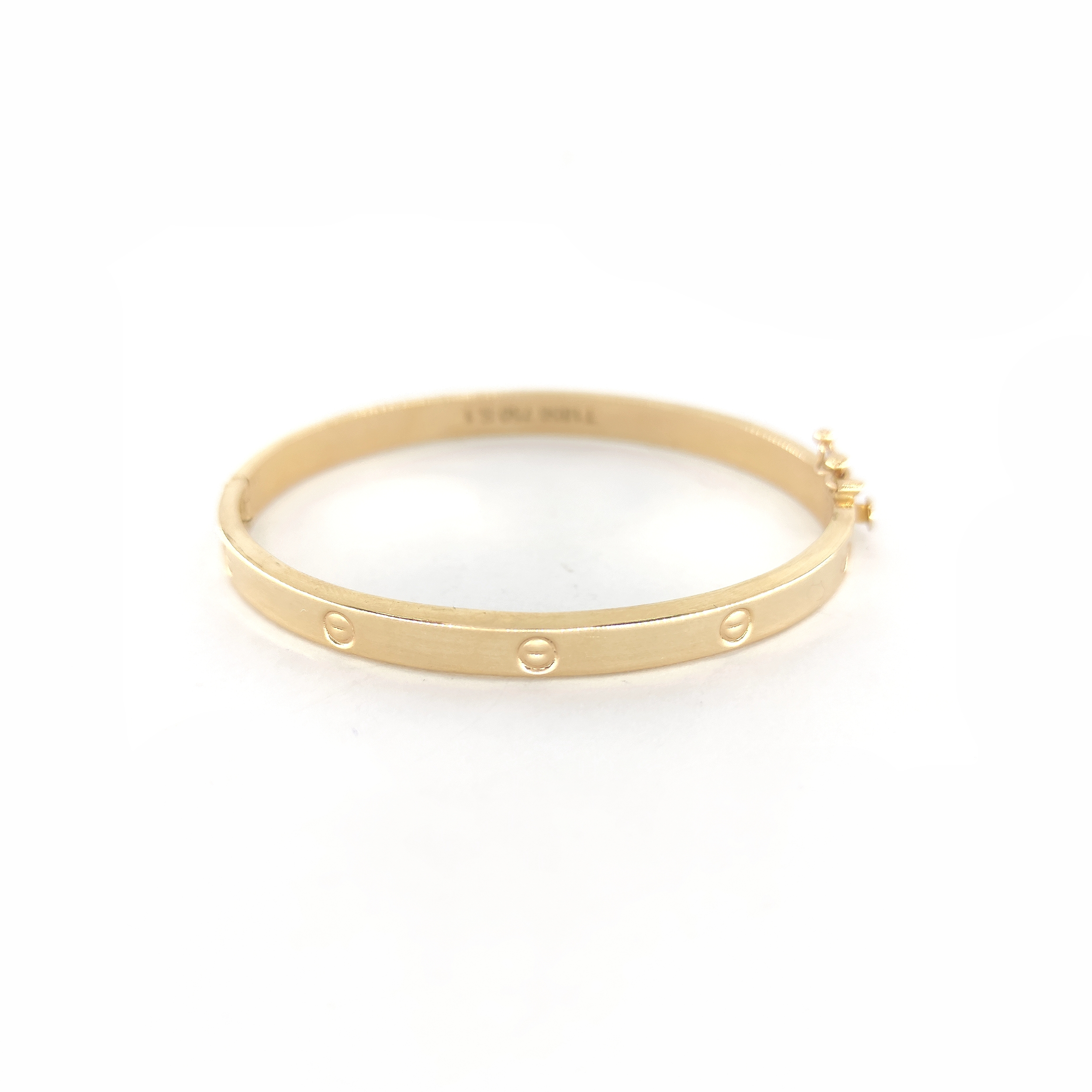 دستبند طلا 18 عیار دخترانه طلا و جواهرسازی افرا مدل 724