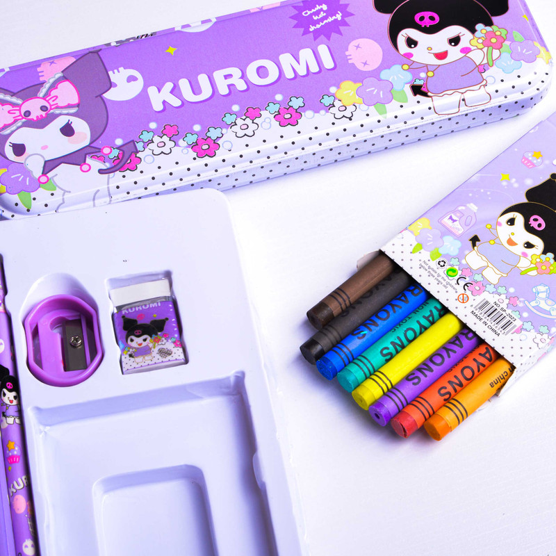 بسته لوازم تحریر مدل کرومی مجموعه 9 عددی