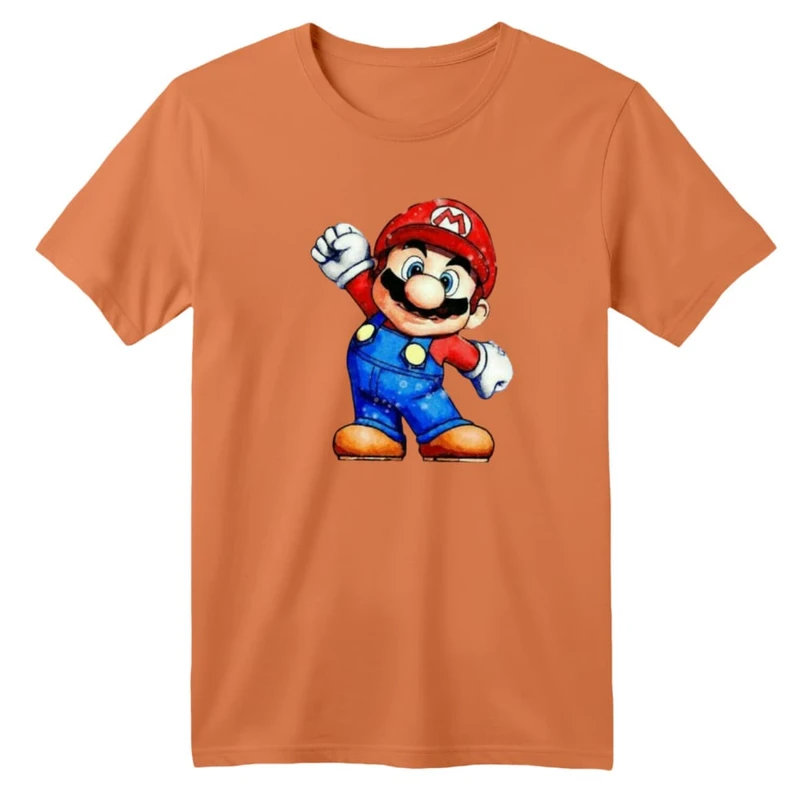 تی شرت آستین کوتاه بچگانه مدل ماریو کد ۸