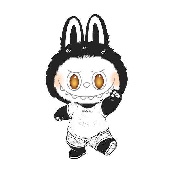 استیکر پارچه و لباس پاد آفرین طرح لبوبو کد 92