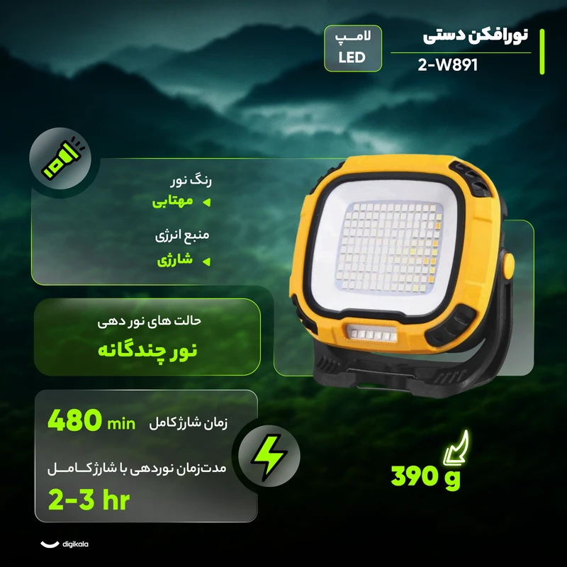 عکس شماره 2 : چراغ کمپینگ مدل 2-w891