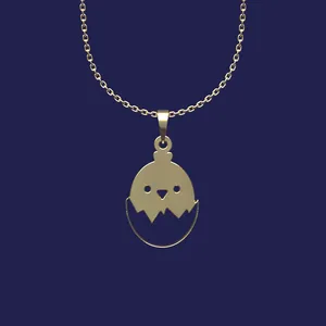 گردنبند طلا 18 عیار زنانه مدوپد مدل جوجه کد T2-1-1034