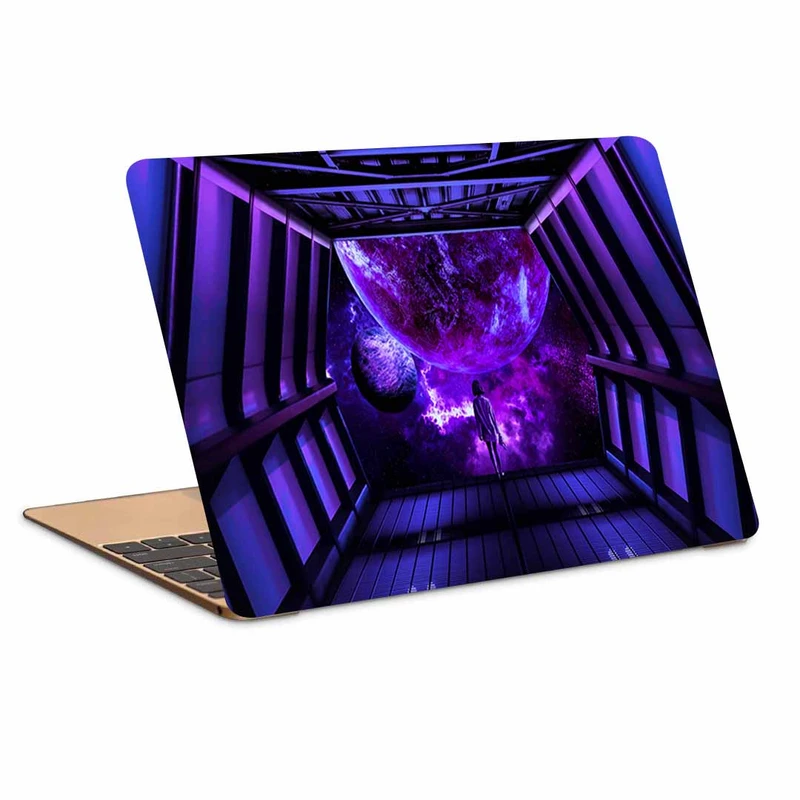 استیکر لپ تاپ طرح girl spaceship planetکد N-267مناسب برای لپ تاپ 15.6 اینچ