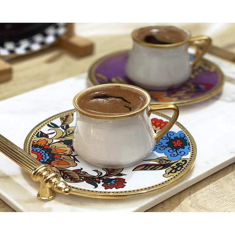 سرویس قهوه خوری 12 پارچه گلور طرح گل مدل LORENA ASORTİ01 سرویس قهوه خوری 12 پارچه گلور طرح گل مدل LORENA ASORTİ01