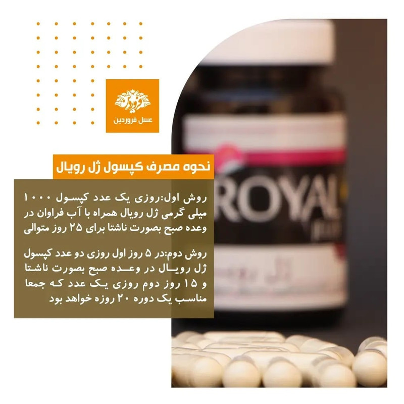کپسول ژل رویال فروردین بسته 20 عددی