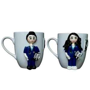 ماگ سرامیکی مدل دختر و پسر پزشک رادیولوژی کد 03013 مجموعه 2 عددی