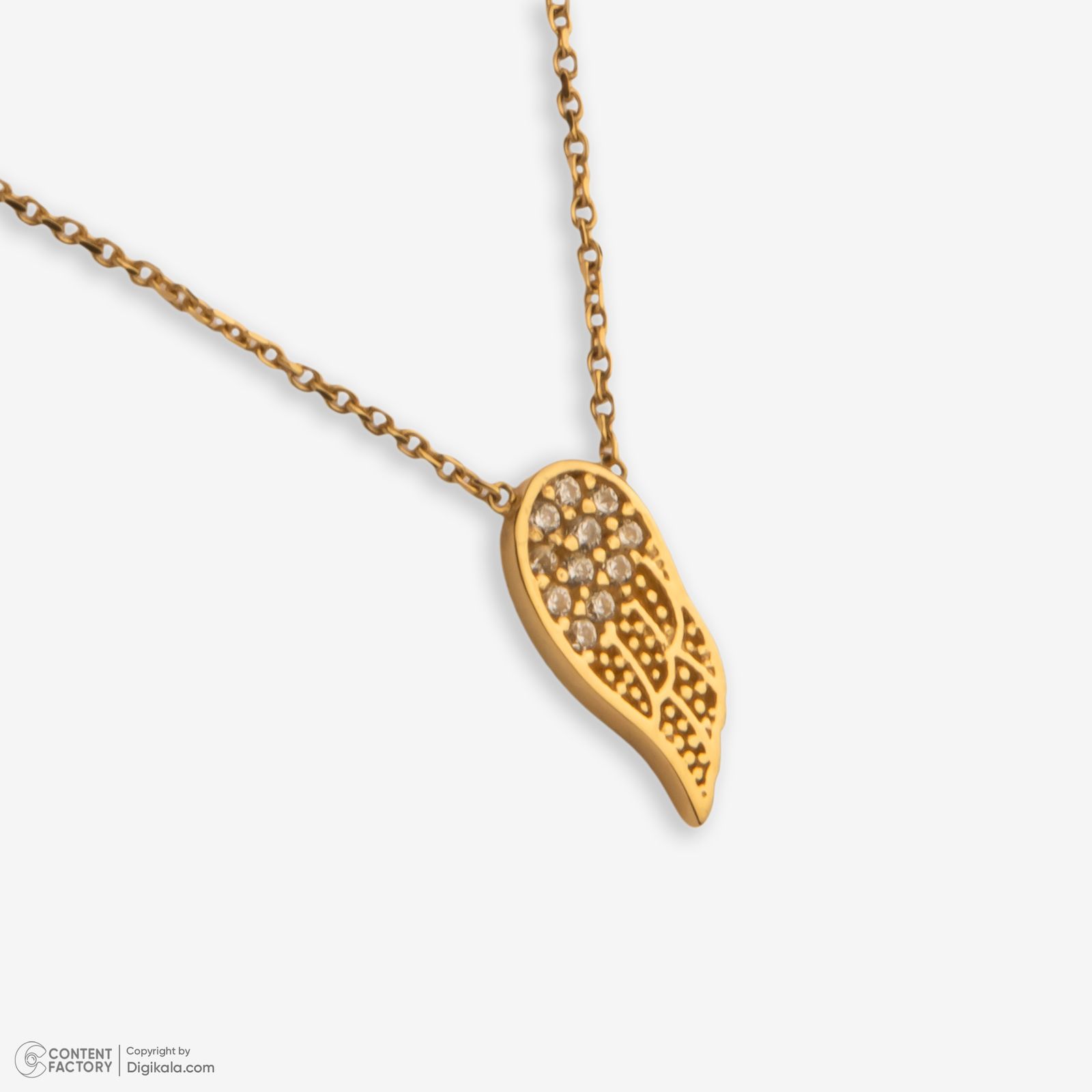 گردنبند طلا 18 عیار زنانه با زنجیر حلقه‌ای (فلامینگو) وی گالری مدل بال کد NB7293 -  - 5