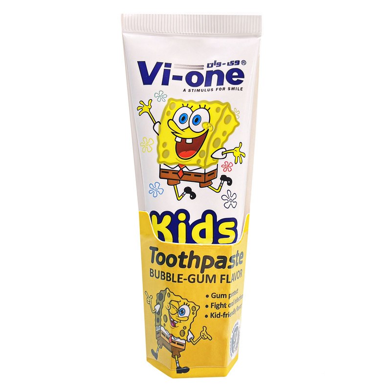 خمیر دندان کودک آدامسی وی وان مدل BUBBLEGUM FLAVOR وزن 60 گرم
