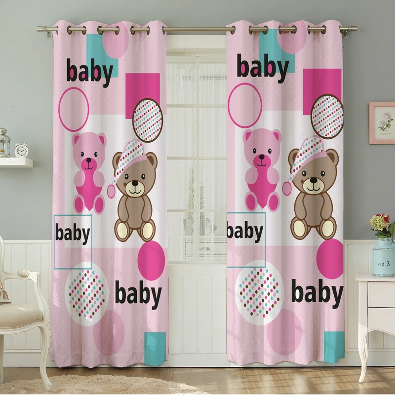 پرده نیروانا طرح  کودک مدل مخمل کد 8812 سایز 140×280 سانتی متر