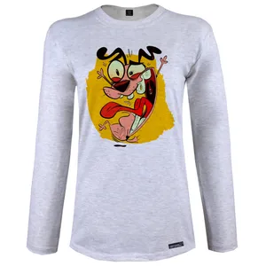 تی شرت آستین بلند زنانه 27 مدل Courage the Dog کد MH1401